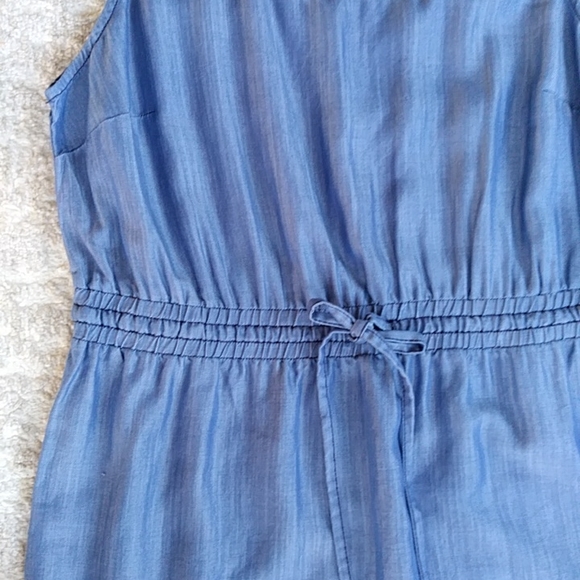 Ann Taylor Loft Lyocell Sleeveless Dress MP Blue - Picture 12 of 15